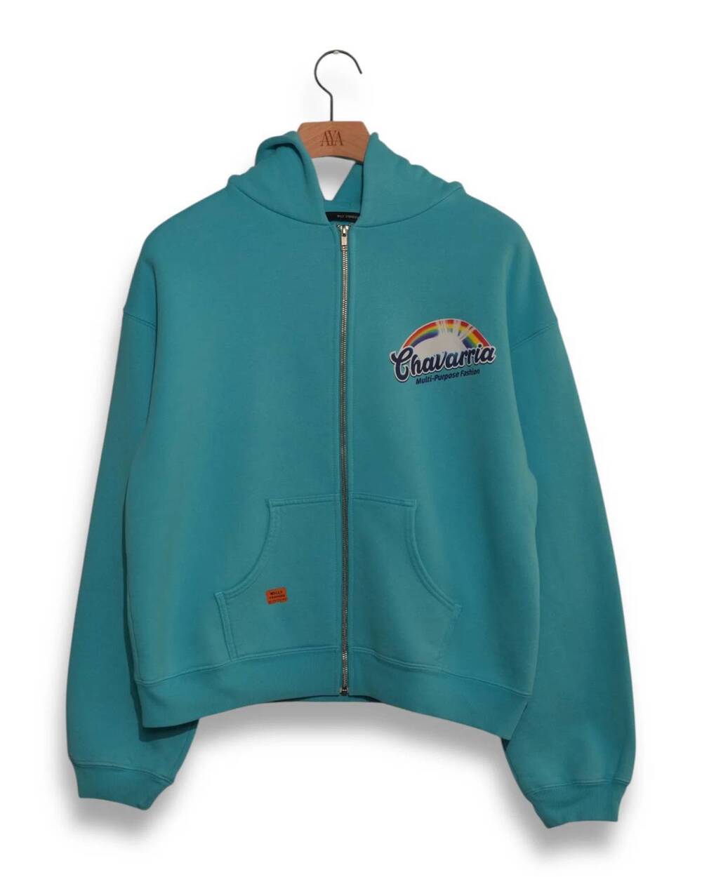 NEW WILLY CHAVARRIA women's fabuloso shrunken hoodie in bourdain blue